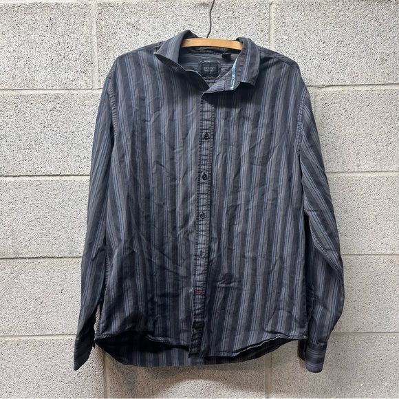 Vintage Guess by Marciano Striped Button Down Shirt - Picture 1 of 9